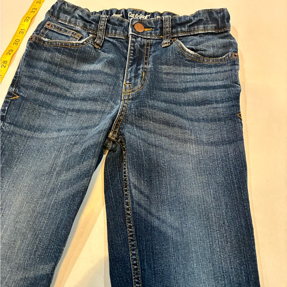 Cat & Jack Boys 10 Blue Denim Pants - Picture 5 of 8